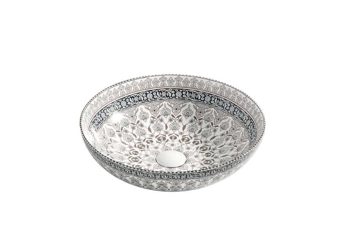 AZALEA WHITE BROWN ART 405X405X125MM