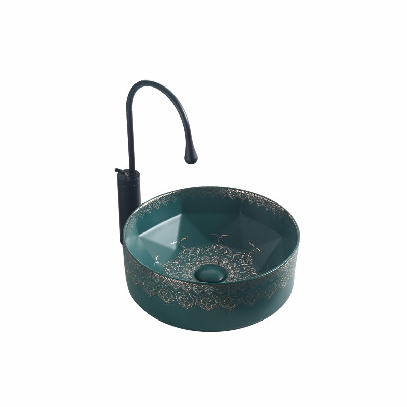 KALINA MATT GREEN FLOWER ART 400X400X145MM