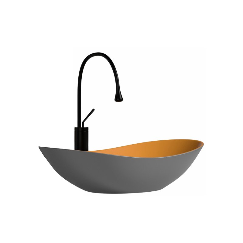 ZAHARA MATT ORANGE & GREY 520X320X150MM